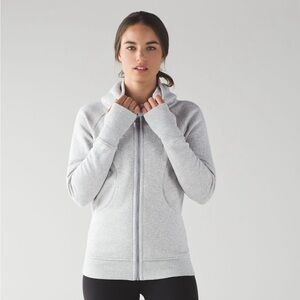 Gray Lululemon Full Zip Scuba Hoodie